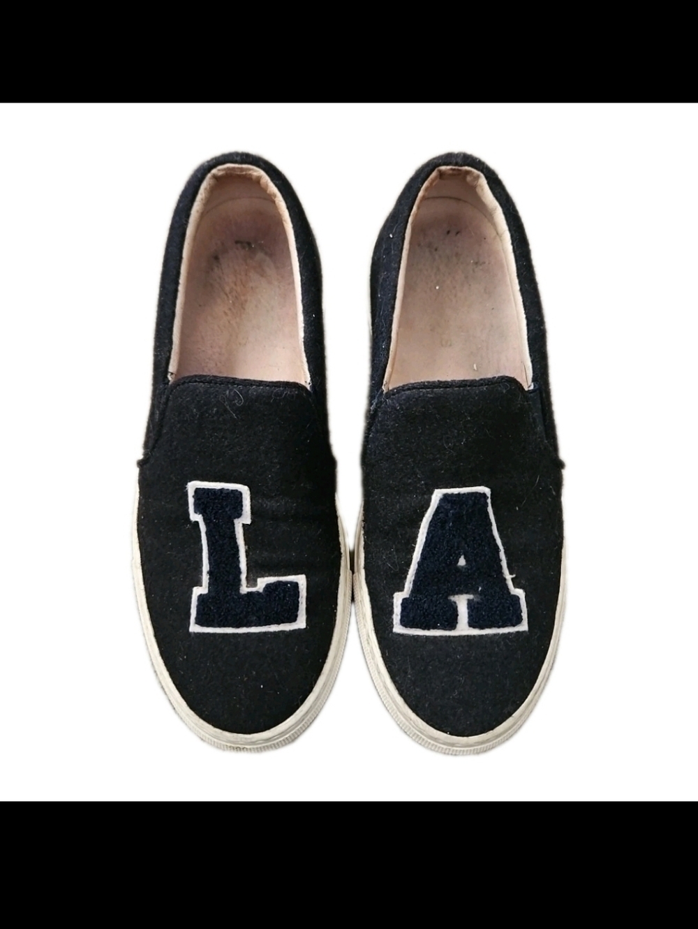 Joshua Sanders Womens Navy Blue Designer Wool LA Slip On Shoe 36